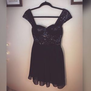 Black Sequin Tinkerbell Dress <3